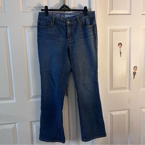 Chico's Women's Straight Leg/bootcut Jeans in Blue Size 2 Regular Platinum Denim